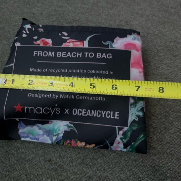 Macys X Oceancycle from Beach to Bag Reusable Shopping Tote Bag - Picture 8 of 9